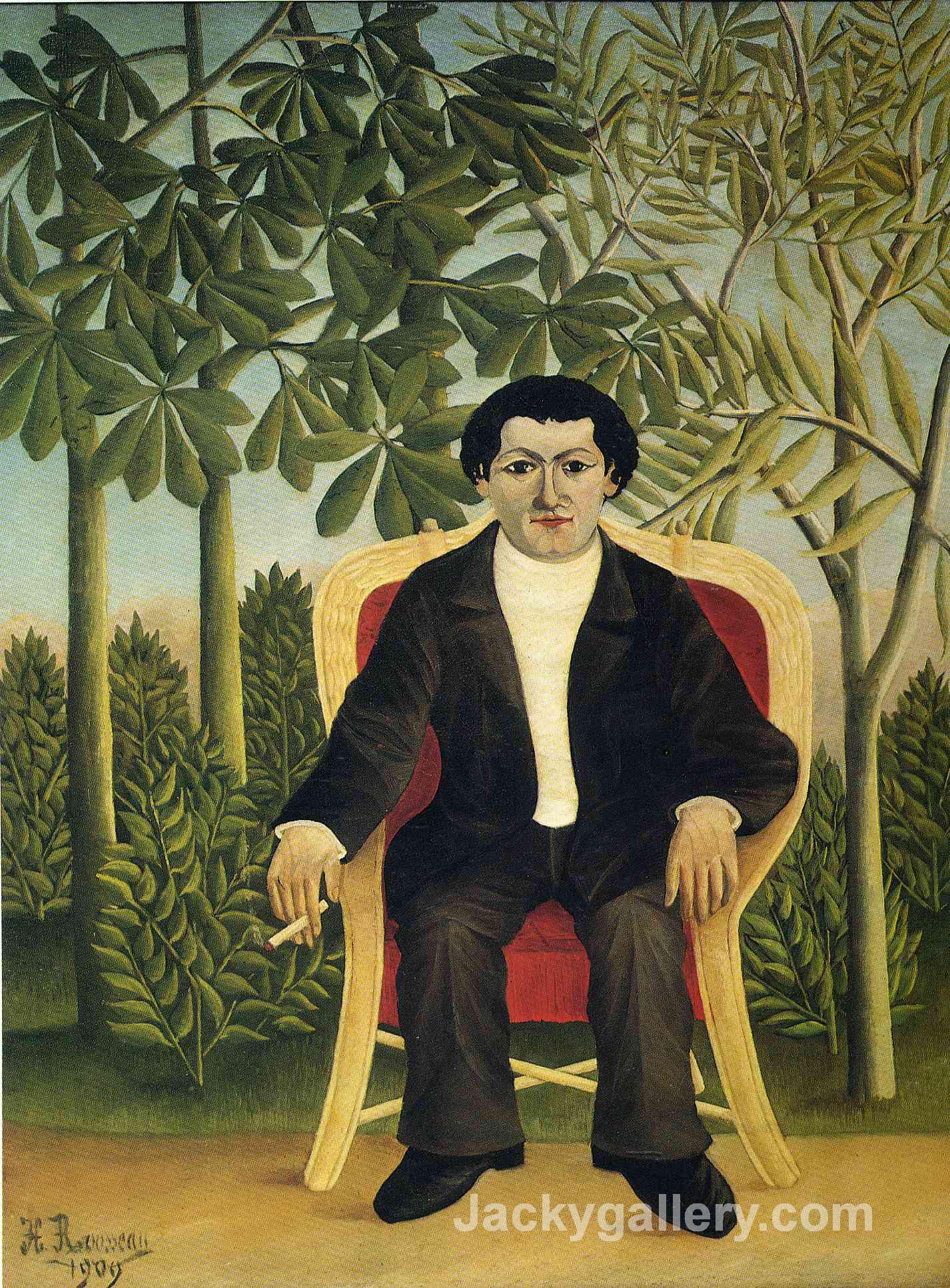 Portrait of Joseph Brummer by Henri Rousseau paintings reproduction